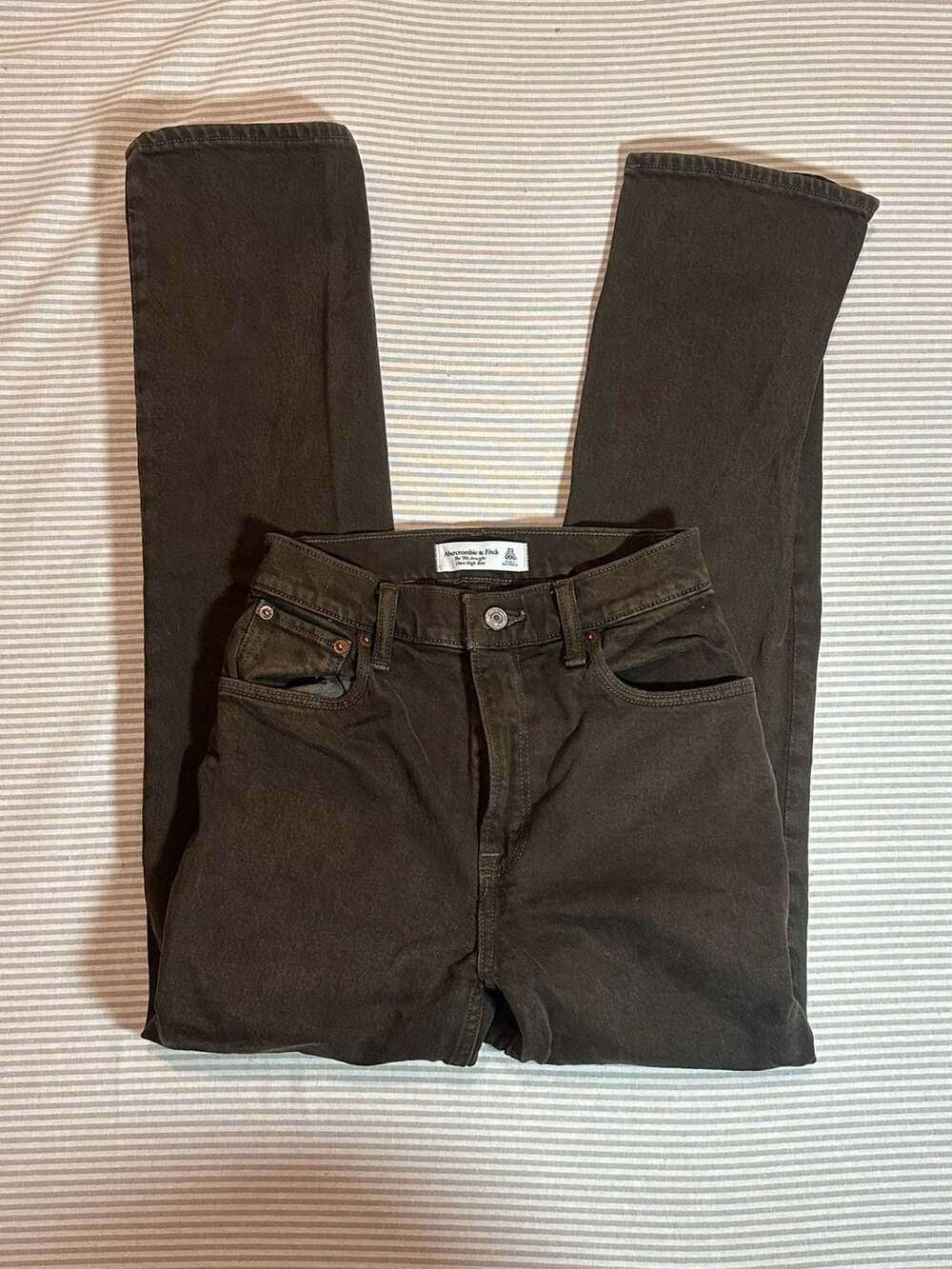 Abercrombie & Fitch The 90s Straight Ultra High Rise Jeans Brown Size 23 000s